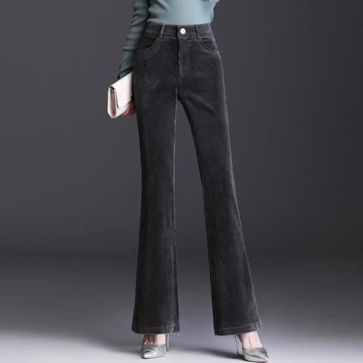 HB-Z11秋季新款韩版高腰灯芯绒休闲微喇裤 商品图2