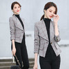 WZNH-GSTX2016韩版气质英伦风格子西装外套 商品缩略图1