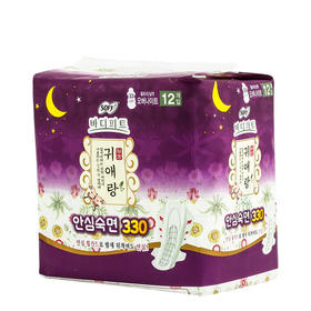 贵爱娘 韩方艾草夜用纯卫生巾33cm【中】  