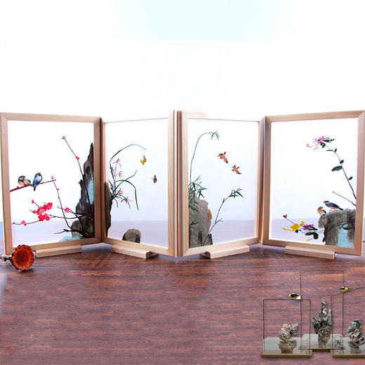 【东方美绣】创意方形刺绣框画（材料包+画框+底座） 商品图4