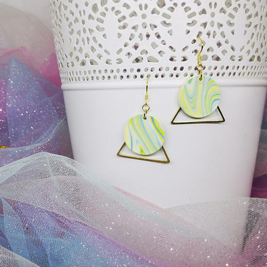 【 矢维艺术陶艺工作室】跨境陶瓷耳环（厂家耳饰） 商品图1