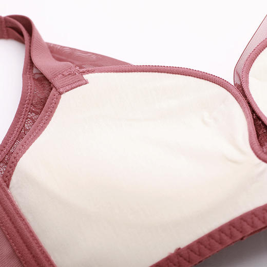 雅黛丽内衣女蕾丝文胸舒适无钢圈调整中厚杯聚拢侧收文胸罩女DYW06205 商品图3