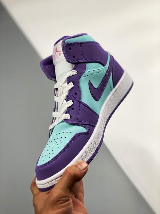 男鞋air jordan 1 mid 蓝紫中帮系列板鞋 aj1中帮