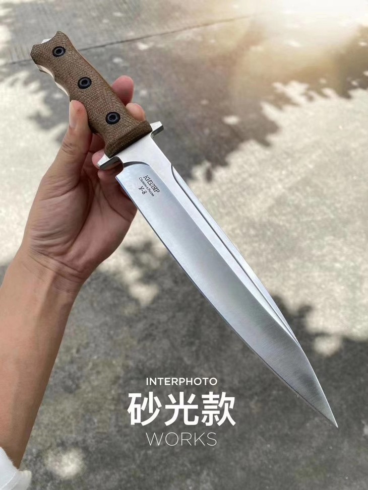 俄罗斯凤凰战术刀-y8战术直刀a8钢亚麻手柄野外战术刀