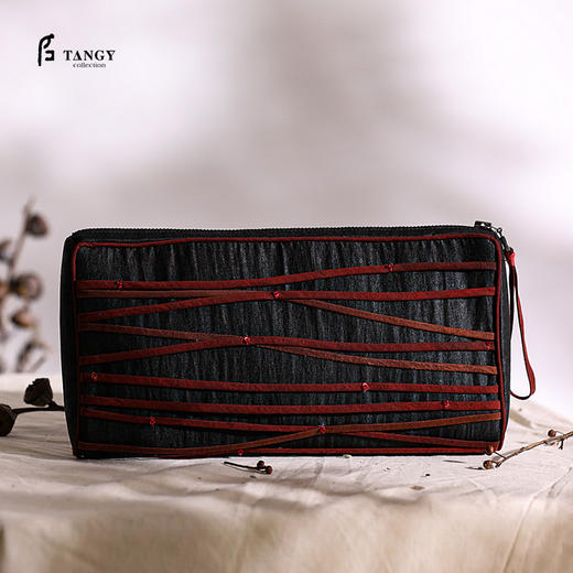 TANGY Collection / 天意精品 暗香系列 莨绸片珠包包 商品图0