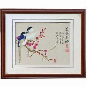 【江南非遗芦苇画】喜鹊登梅