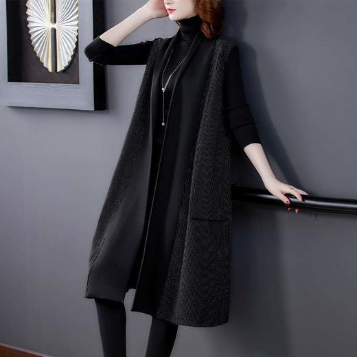 NYL-129987时尚潮流气质大气风衣新款中长款马甲背心外套 商品图3