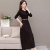 YWE-91335大码减龄过膝中长款波点连衣裙 商品缩略图4