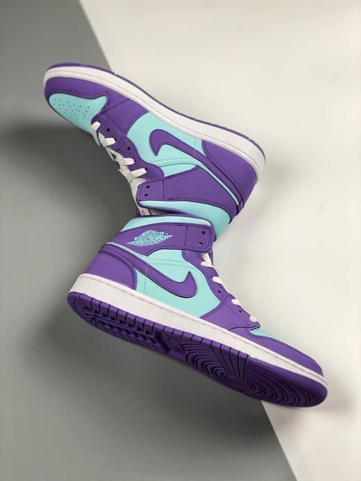 男鞋air jordan 1 mid 蓝紫中帮系列板鞋 aj1中帮