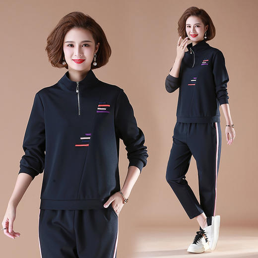 YSM-149P妈妈秋装洋气卫衣中年春秋运动服套装 商品图1