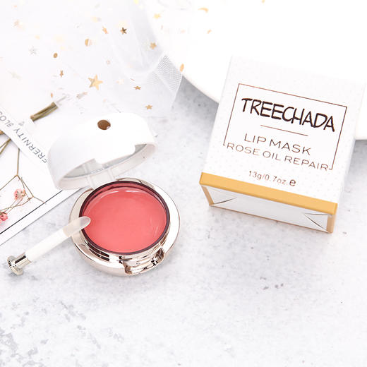 泰国treechada玫瑰精油睡眠唇膜，采用大马士革玫瑰精油，深度滋养，柔润双唇 商品图4