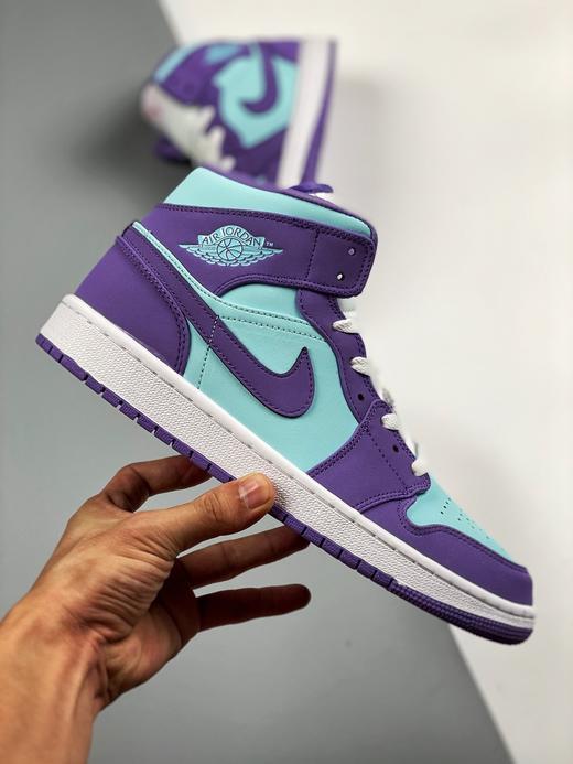 男鞋air jordan 1 mid 蓝紫中帮系列板鞋 aj1中帮