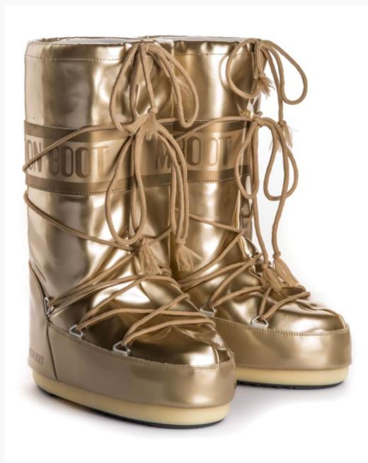 Moon Boots - Vinile Met 女装 雪地靴 金色 商品图0