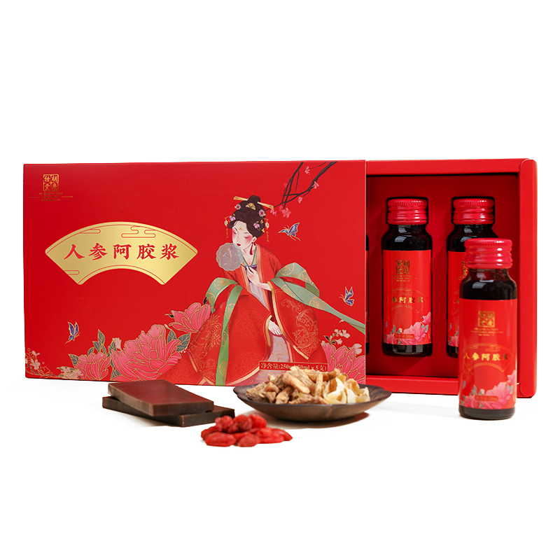 胡庆余堂 人参阿胶浆250ml（50ml_5支）人参阿胶浓缩精华