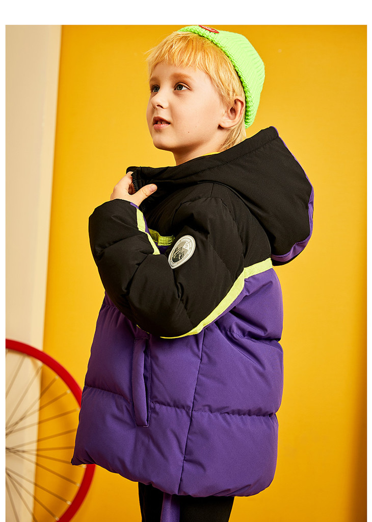 水孩儿男童加厚款羽绒服2020年冬季新款简约保暖外套儿童洋气上衣