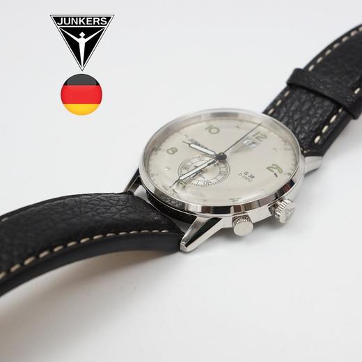 德国JUNKERS荣克 G38 双时区日期真皮表带石英手表6940-4 商品图2