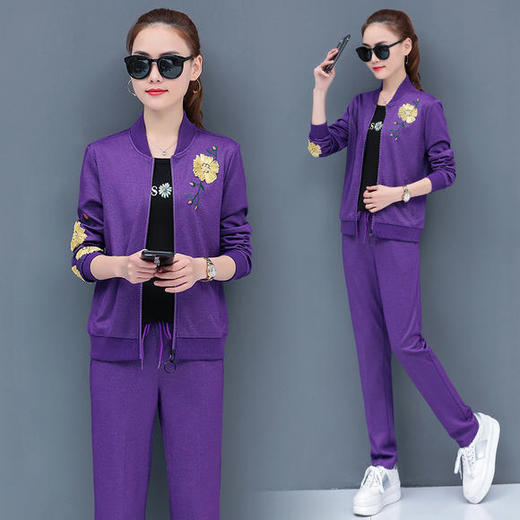 SP-113188秋季新款时尚休闲运动套装三件套 商品图2