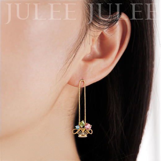 【缤纷】【21天定制】JULEEJULEE茱莉茱莉 18K金  钻石 戒指 吊坠 耳环 套装 商品图8