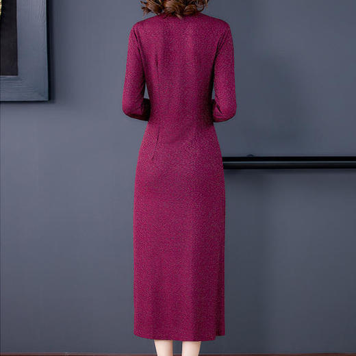 AHM-yqwl6608新款气质假两件收腰连衣裙 商品图3