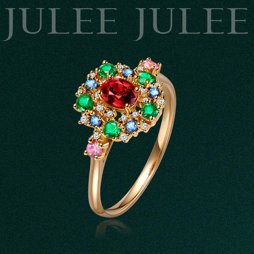 【缤纷】【21天定制】JULEEJULEE茱莉茱莉 18K金  钻石 戒指 吊坠 耳环 套装 商品图3