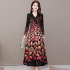 YWE-DQ2051秋新款气质减龄印花连衣裙 商品缩略图3