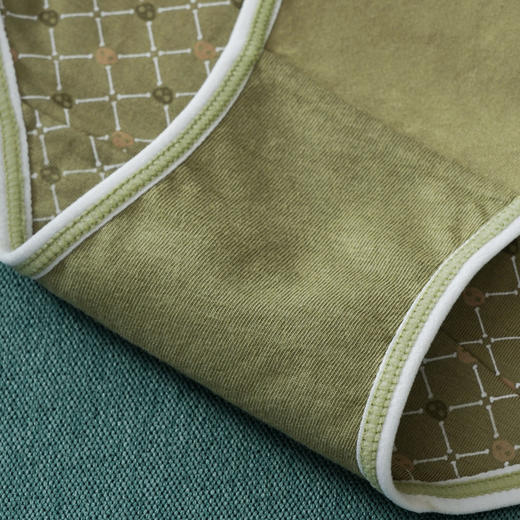 雅黛丽格子印花中腰平角裤纯棉底裆女士舒适透气内裤单条装DYK03057 商品图4