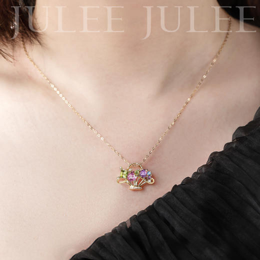 【缤纷】【21天定制】JULEEJULEE茱莉茱莉 18K金  钻石 戒指 吊坠 耳环 套装 商品图7