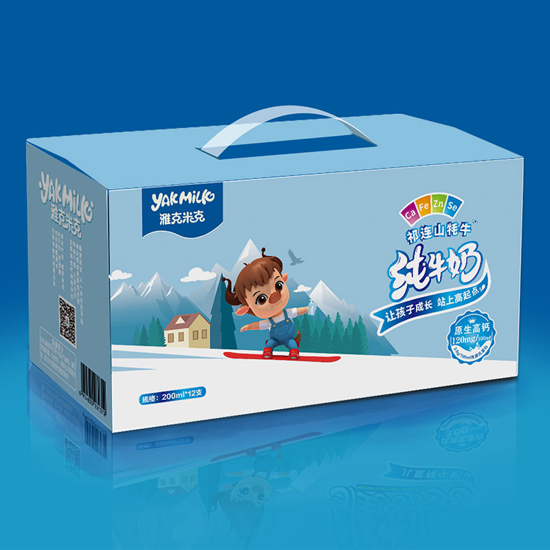 雅克米克儿童牦牛纯牛奶 200ml*12盒