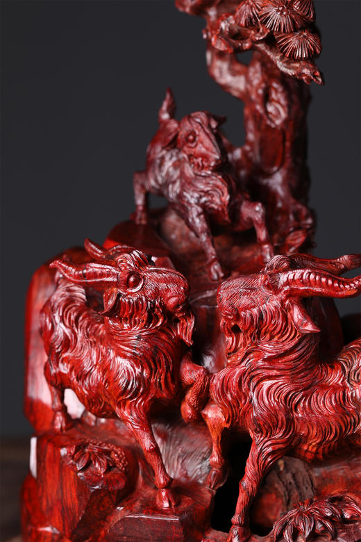 “三阳开泰”小叶紫檀雕件 b42 商品图7