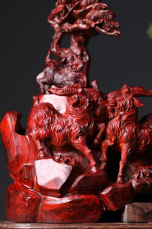 “三阳开泰”小叶紫檀雕件 b42 商品图6