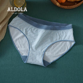 雅黛丽内裤女士性感花边印花内裤棉质舒适中腰平角裤底裤单条DYK03062