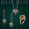 【缤纷】【21天定制】JULEEJULEE茱莉茱莉 18K金  钻石 戒指 吊坠 耳环 套装 商品缩略图0