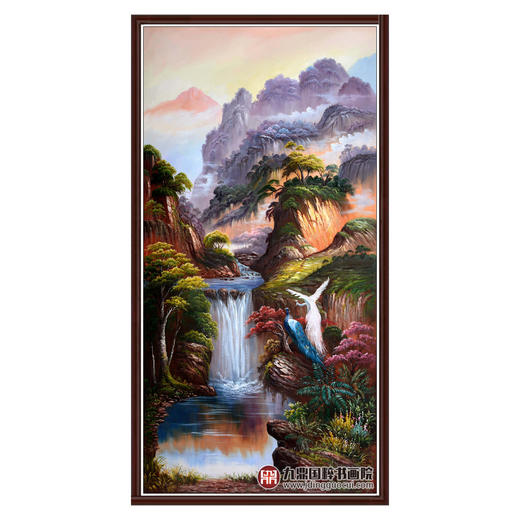 郑一坡《山水油画》80×160cm 油画竖幅作品 餐厅/茶室/卧室挂画 商品图0