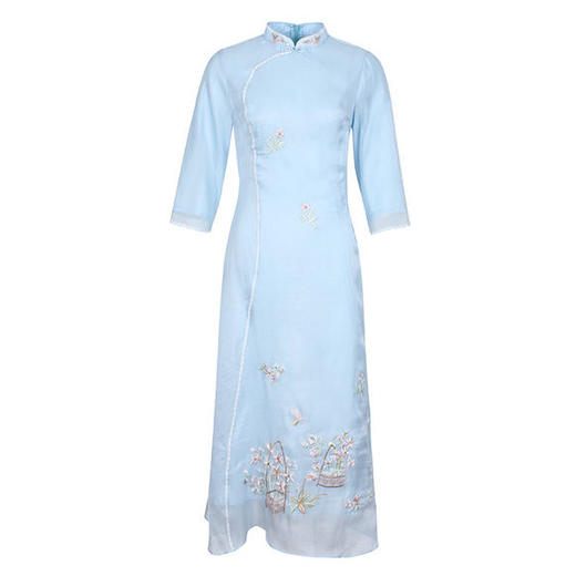 YFN-20156新款中国风复古茶服改良连衣裙 商品图4