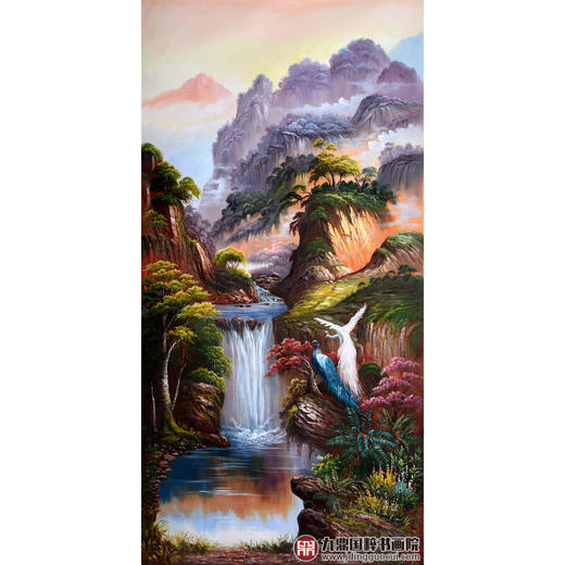 郑一坡《山水油画》80×160cm 油画竖幅作品 餐厅/茶室/卧室挂画 商品图1