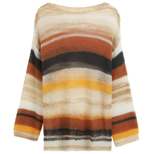 上海旗袍厂PY-30888 秋季新款条纹时尚圆领套头针织衫内搭显瘦潮流气质女毛衣 商品图9