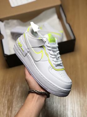 公司级 #原装版本上架 市面 Air Force 1 Shadow 空军马卡龙 白荧光绿