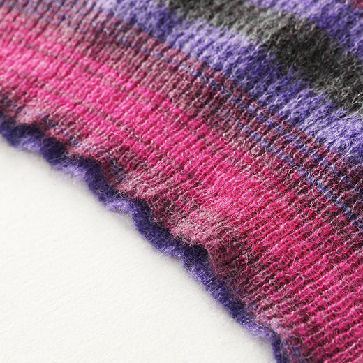 上海旗袍厂PY-20555  秋季新款慵懒风彩色条纹休闲百搭女毛衣圆领套头甜美气质针织衫 商品图7