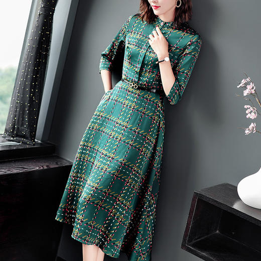 QM-10619女装2020新款减龄打底连衣裙 商品图1