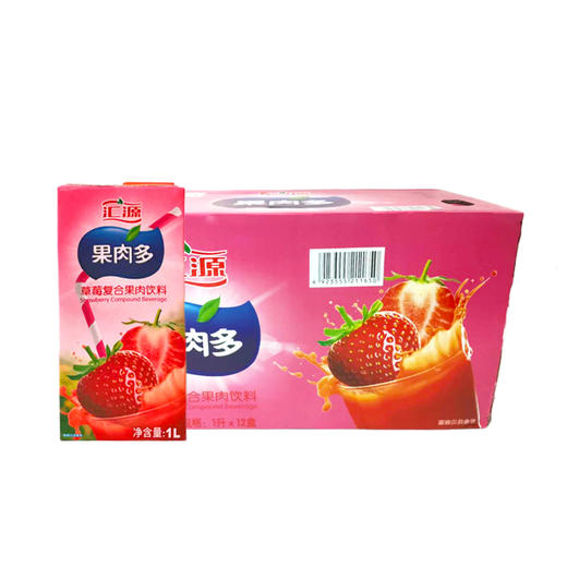 汇源果肉多草莓复合果肉饮料1L 商品图0