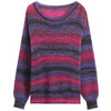 上海旗袍厂PY-20555  秋季新款慵懒风彩色条纹休闲百搭女毛衣圆领套头甜美气质针织衫 商品缩略图9