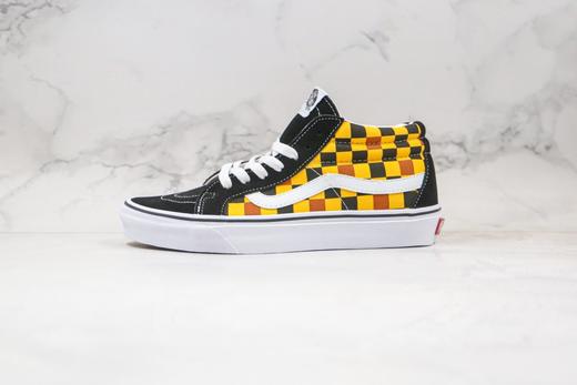 万斯 Vans 中帮系列 黑黄格子拼色 棋盘格子 黑黄色 令人欲罢不能的棋盘格 不允许你没有 经典棋盘格 百看不腻 商品图2