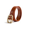 马登工装美式复古双针扣金属植鞣皮腰带西部黑色百搭铜扣裤带男潮 商品缩略图4