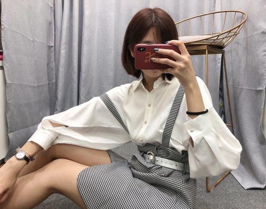 上女吊带格仔裙8829 商品图0