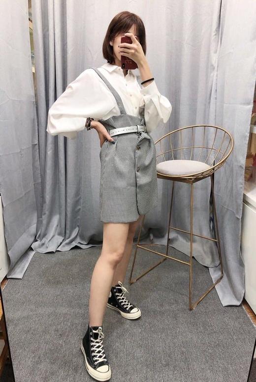上女吊带格仔裙8829 商品图2