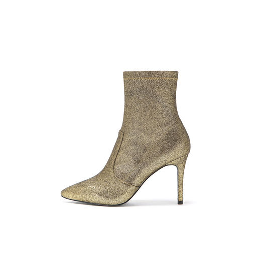 精选秒杀--弹力羊皮尖头高跟短靴 商品图1