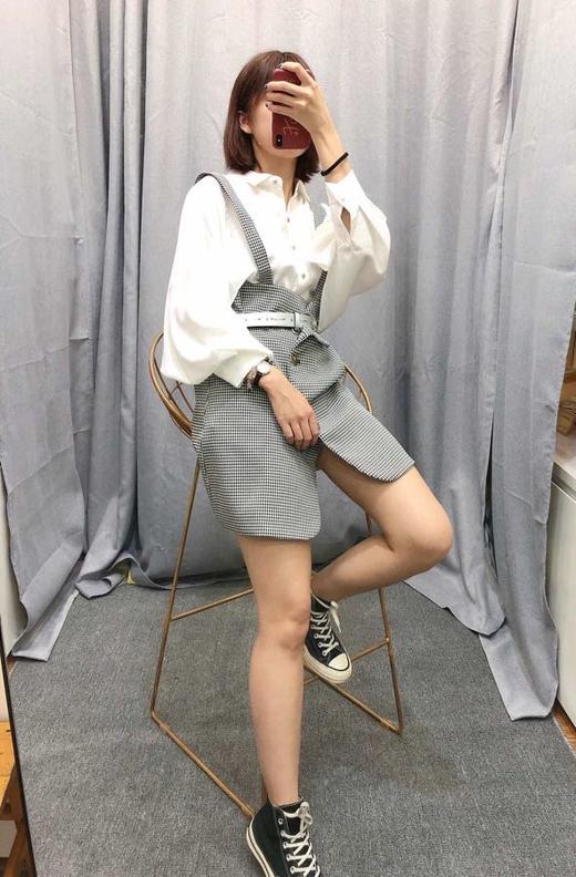 上女吊带格仔裙8829 商品图1