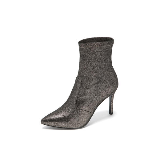 精选秒杀--弹力羊皮尖头高跟短靴 商品图3