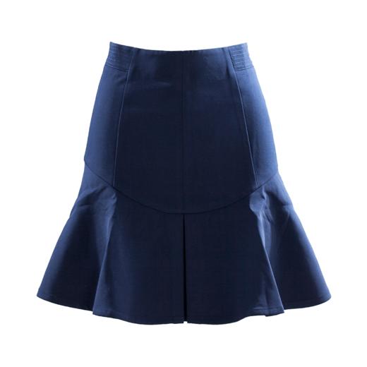 欧芮儿新款学院风蓝色半身裙女高腰显瘦短裙甜美鱼尾裙 商品图4