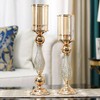 【家居摆件】*欧式金属玻璃浪漫烛台样板间装饰品客厅餐桌奢华家居餐厅美式摆件 商品缩略图0